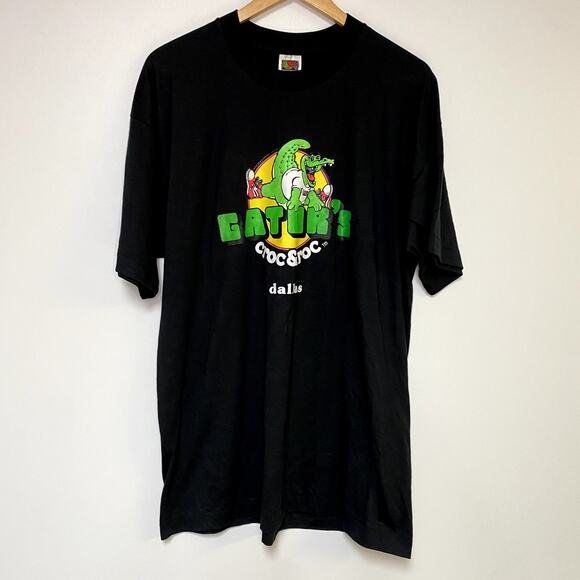 Vintage Croc & Roc Shirt Dallas Texas Gator Crocs 90s Cajun - Picture 1 of 2